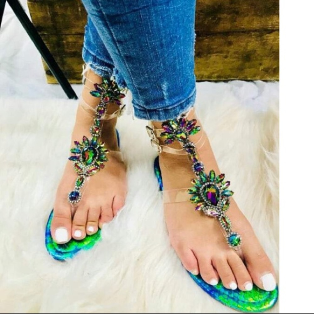 Bejeweled sandal